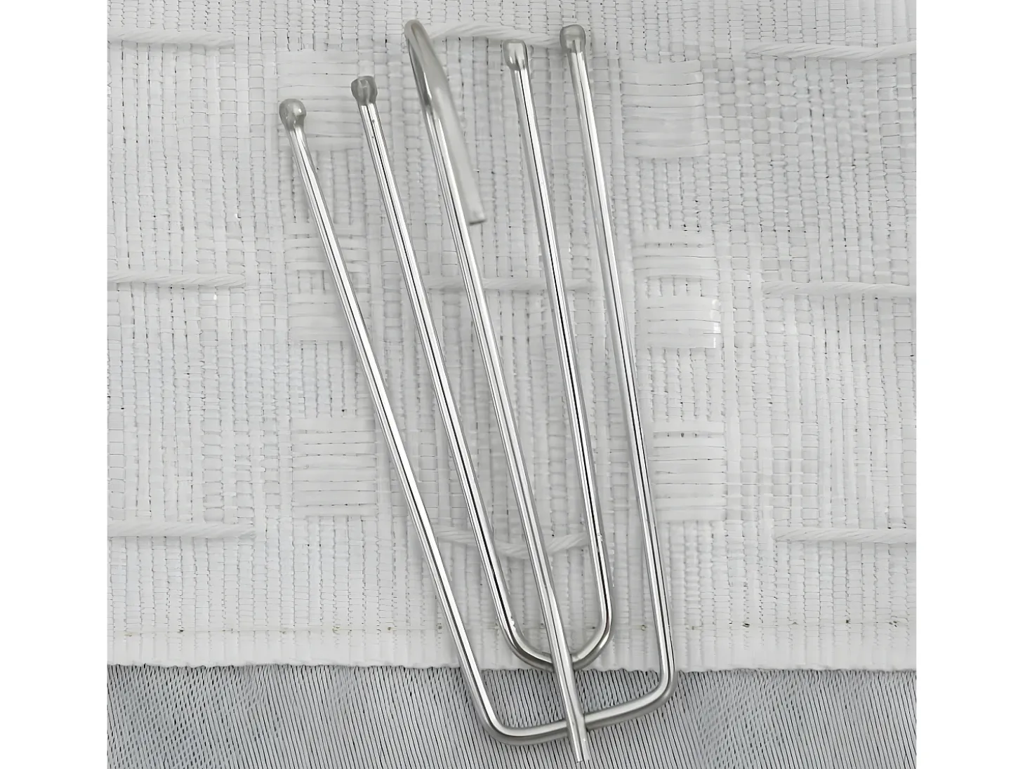 Cortina opaca con ganchos look de lino beige 290x245 cm ES975846
