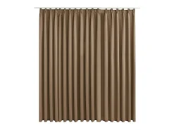 Cortina opaca con ganchos gris topo 290x245 cm ES498397