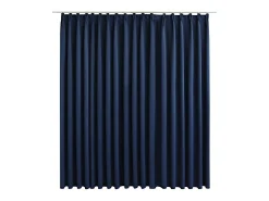 Cortina opaca con ganchos azul 290x245 cm ES555530
