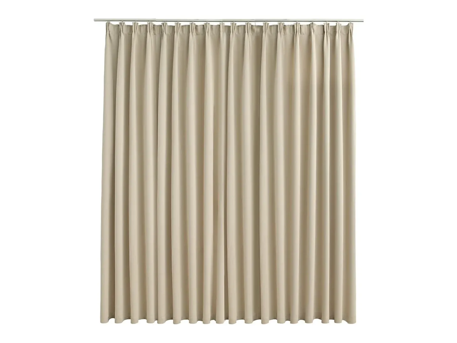 Cortina opaca con ganchos beige 290x245 cm ES695264