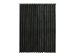 Cortina opaca con ganchos terciopelo gris antracita 290x245 cm ES717673