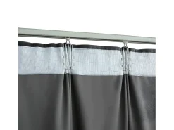 Cortina opaca con ganchos terciopelo gris antracita 290x245 cm ES717673