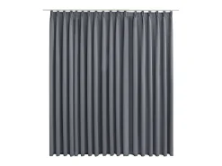Cortina opaca con ganchos gris 290x245 cm ES226685