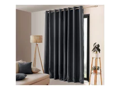 Cortina opaca de alambre negro de gran anchura 300 x 240 cm