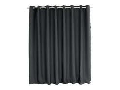 Cortina opaca de alambre negro de gran anchura 300 x 240 cm