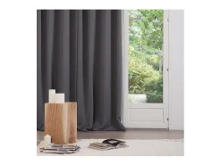 Cortinas Atmosphera Opaco Gris Poliéster 2 Unidades (135 x 240 cm)