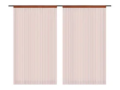 Cortinas de flecos 2 piezas 100x250 cm marrón ES865698