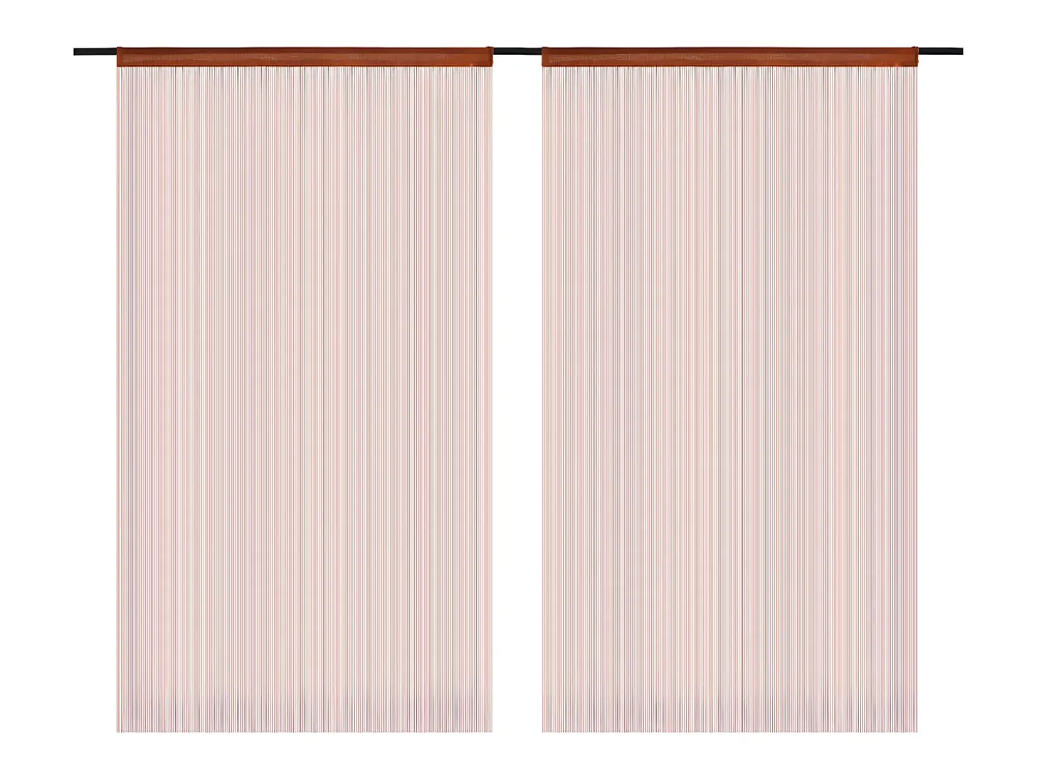 Cortinas de flecos 2 piezas 100x250 cm marrón ES865698