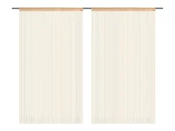 Cortinas de flecos 2 piezas 100x250 cm beige ES606196