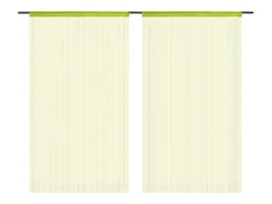 Cortinas de flecos 2 piezas 140x250 cm verde ES323091