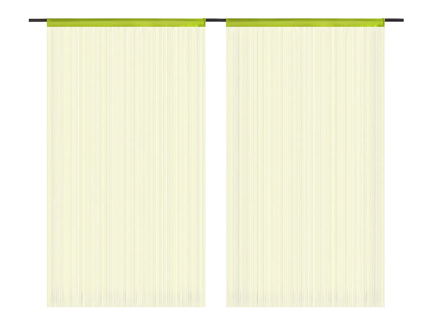 Cortinas de flecos 2 piezas 140x250 cm verde ES323091