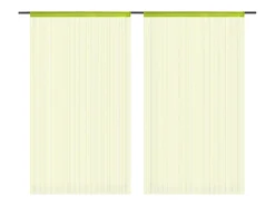 Cortinas de flecos 2 piezas 100x250 cm verde ES507250