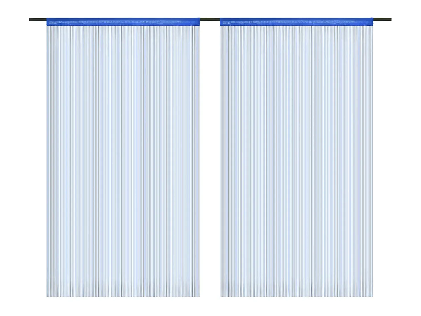 Cortinas de flecos 2 piezas 100x250 cm azul ES476266