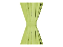 Cortinas de micro-raso con bucles 2 unidades 140x175cm verde ES376622