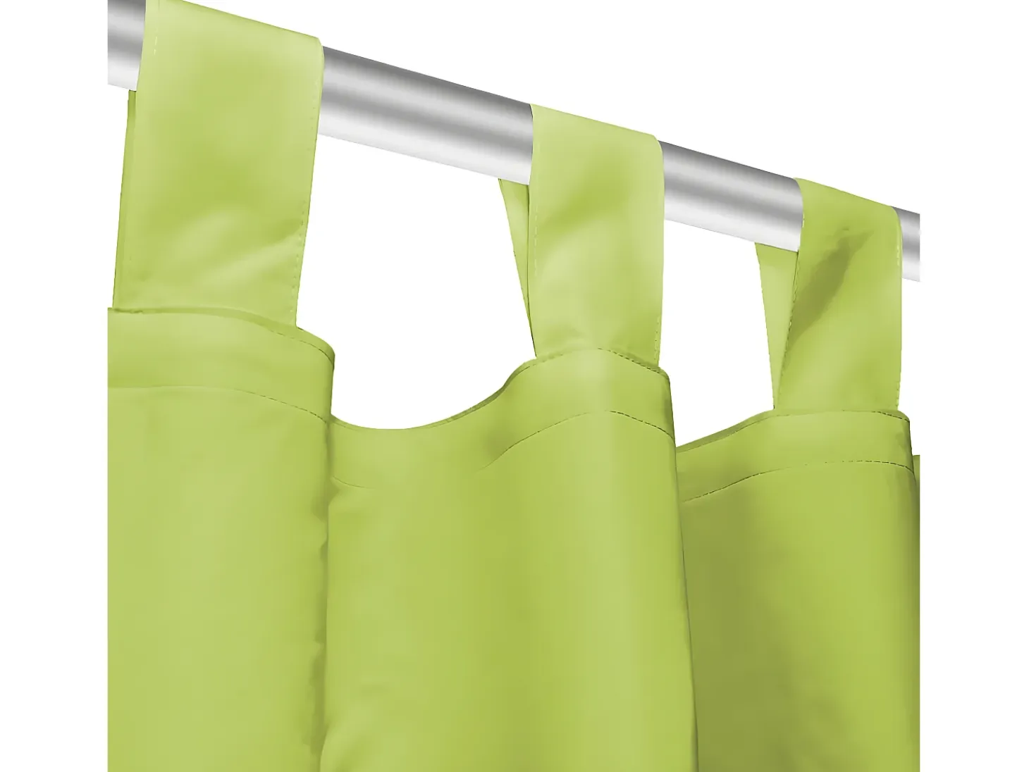 Cortinas de micro-raso con bucles 2 unidades 140x175cm verde ES376622