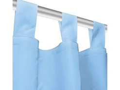 Cortinas de micro-raso con bucles 2 unidades 140x175cm turquesa ES583269