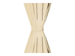 Cortinas de micro-raso con bucles 2 unidades 140x225 cm beis ES116038
