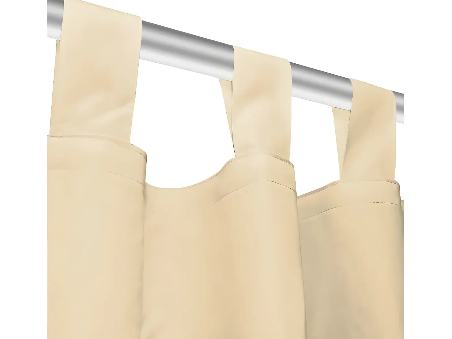 Cortinas de micro-raso con bucles 2 unidades 140x225 cm beis ES116038