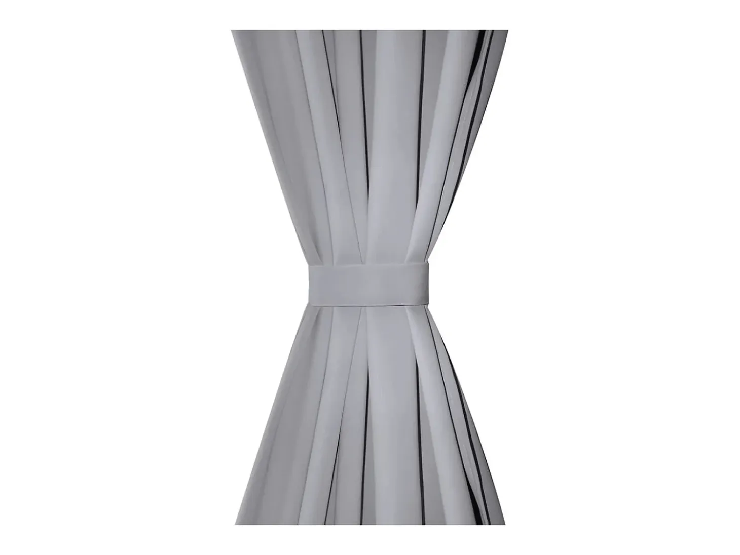 Cortinas opacas 2 piezas con ojales de metal 135x175 cm gris ES695410