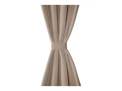 Cortinas opacas 2 piezas con ojales de metal 135x175 cm crema ES452228