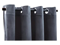 Cortinas opacas anillas 2 uds terciopelo antracita 140x225 cm ES781716