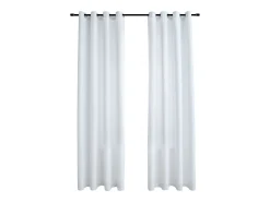 Cortinas opacas anillas de metal 2 pzas blanco crudo 140x245 cm ES645231