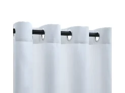 Cortinas opacas anillas de metal 2 pzs blanco crudo 140x175 cm ES241457