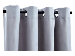 Cortinas opacas con anillas de metal 2 piezas gris 140x225 cm ES275140