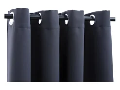 Cortinas opacas con anillas de metal 2 uds antracita 140x175 cm ES908408