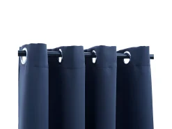 Cortinas opacas con anillas de metal 2 uds azul 140x175 cm ES444798