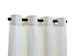 Cortinas opacas con anillas 2 pzas terciopelo crema 140x245 cm ES243536