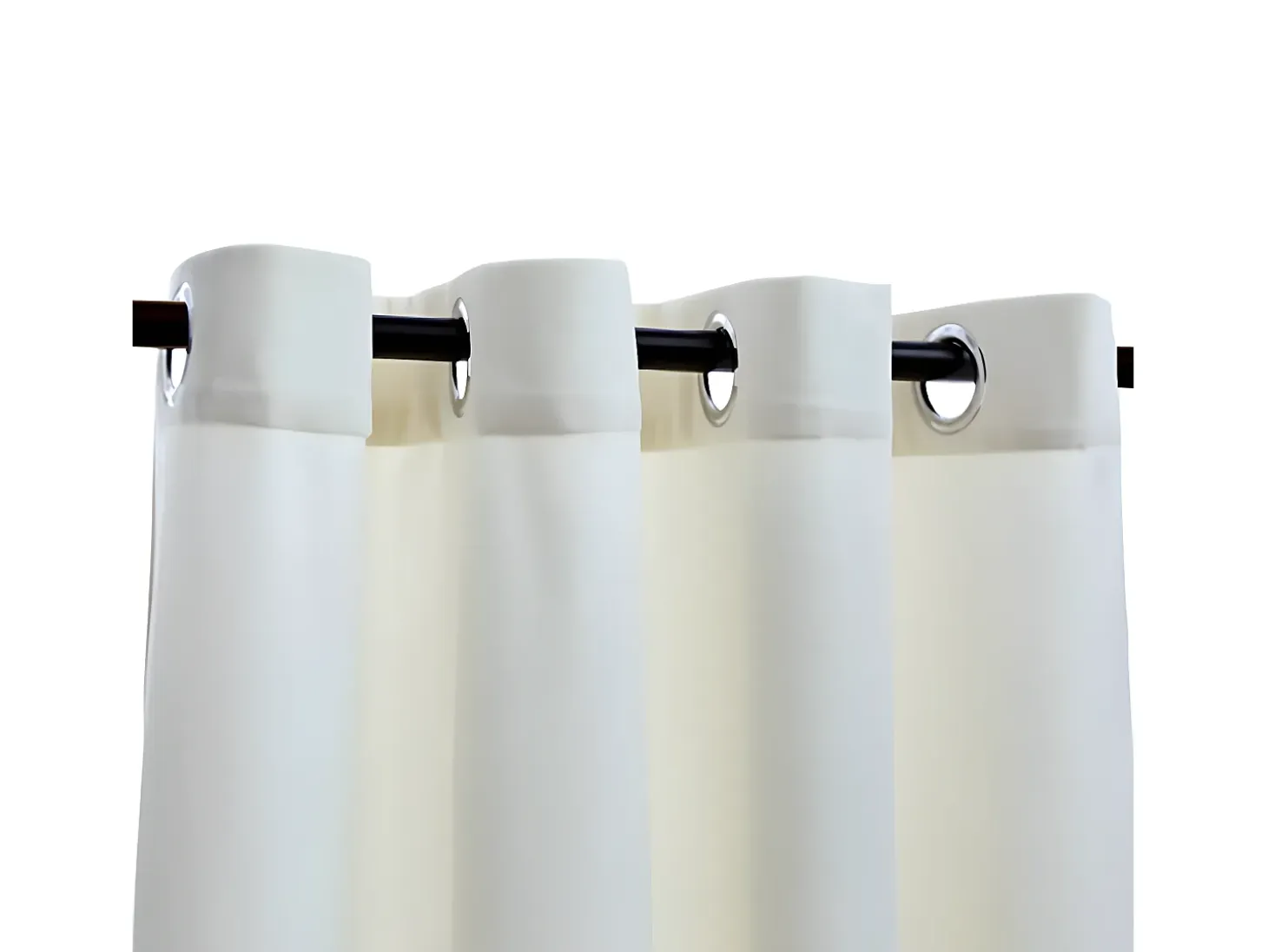 Cortinas opacas con anillas 2 pzas terciopelo crema 140x245 cm ES243536