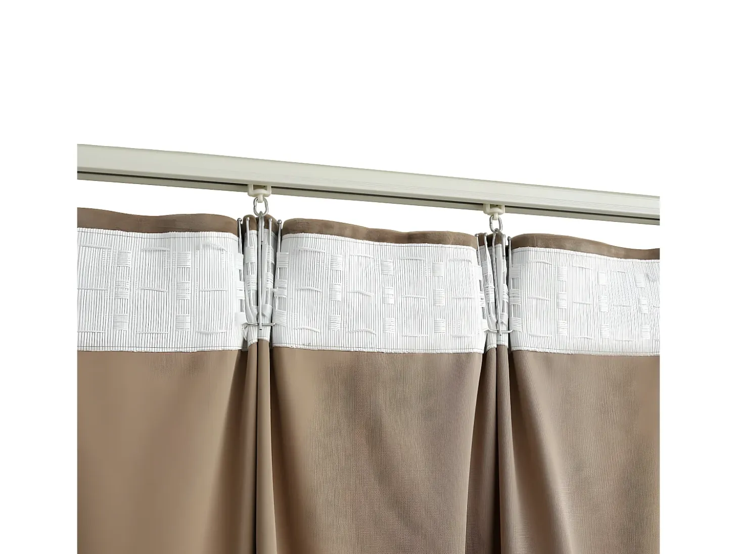 Cortinas opacas con ganchos 2 pzas terciopelo beige 140x225 cm ES223264