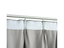 Cortinas opacas con ganchos 2 piezas gris 140x175 cm ES885539