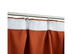 Cortinas opacas con ganchos 2 piezas color óxido 140x175 cm ES402663