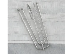 Cortinas opacas con ganchos look de lino 2 pzas gris 140x225 cm ES407865