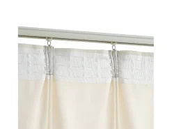 Cortinas opacas con ganchos 2 pzas terciopelo crema 140x225 cm ES926507