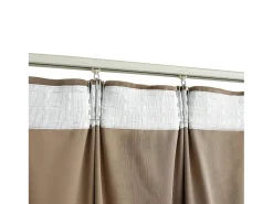 Cortinas opacas con ganchos 2 pzas terciopelo beige 140x175 cm ES111015