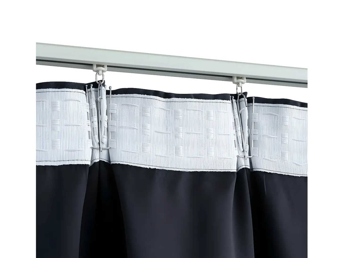 Cortinas opacas con ganchos 2 piezas gris antracita 140x255 cm ES214007