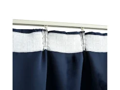 Cortinas opacas con ganchos 2 unidades azul 140x245 cm ES421948