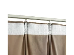 Cortinas opacas con ganchos 2 uds terciopelo beige 140x245 cm ES506460