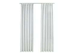 Cortinas opacas con ganchos 2 piezas blanco crudo 140x245 cm ES374600