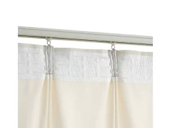 Cortinas opacas con ganchos 2 pzas terciopelo crema 140x245 cm ES545378