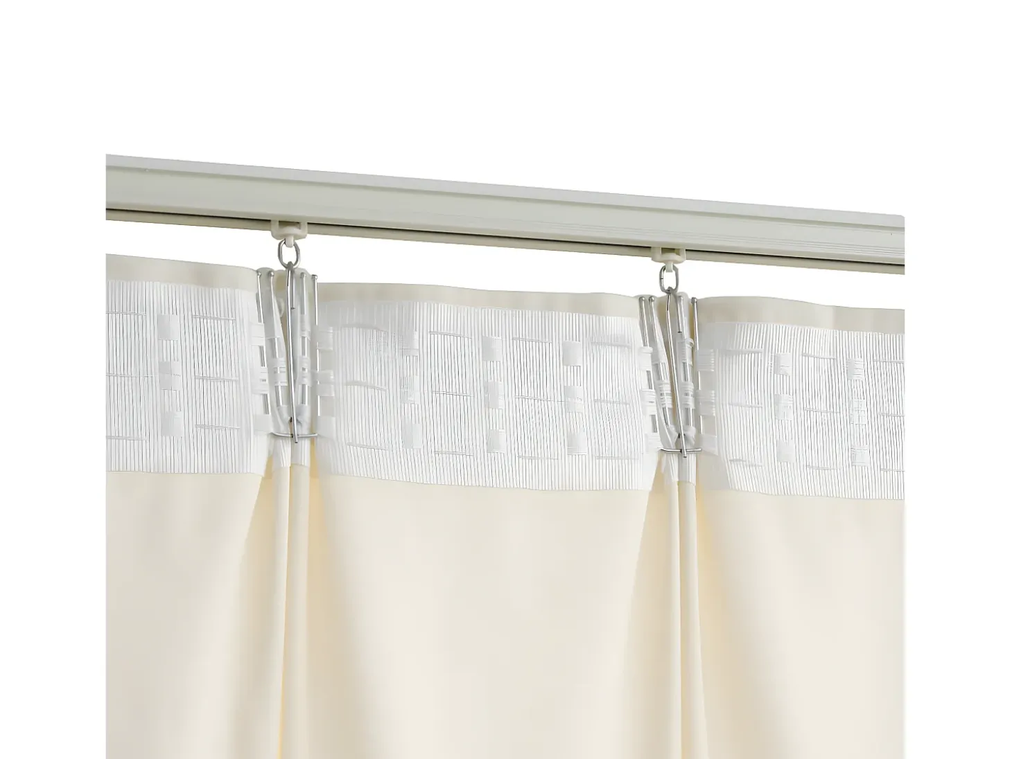 Cortinas opacas con ganchos 2 pzas terciopelo crema 140x245 cm ES545378