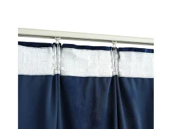 Cortinas opacas ganchos 2 pzas terciopelo azul oscuro 140x175cm ES652844