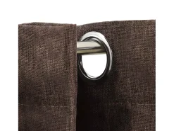 Cortinas opacas ojales look de lino 2 pzas gris topo 140x175 cm ES492382