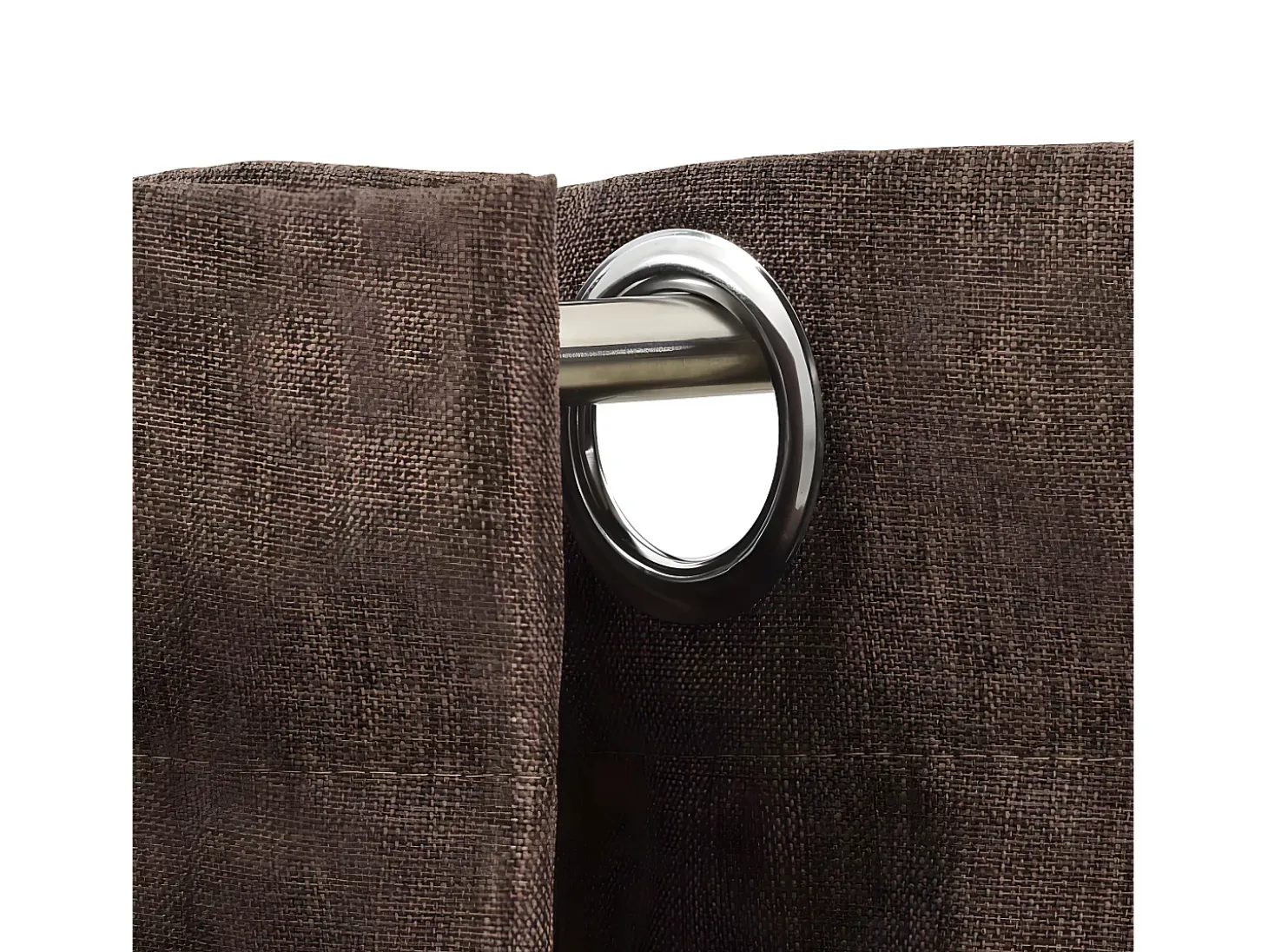 Cortinas opacas ojales look de lino 2 pzas gris topo 140x175 cm ES492382