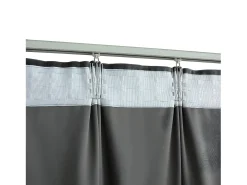 Cortinas opacas y ganchos 2 uds terciopelo antracita 140x245 cm ES576395