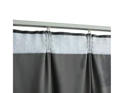 Cortinas opacas y ganchos 2 pzas terciopelo antracita 140x175cm ES957268