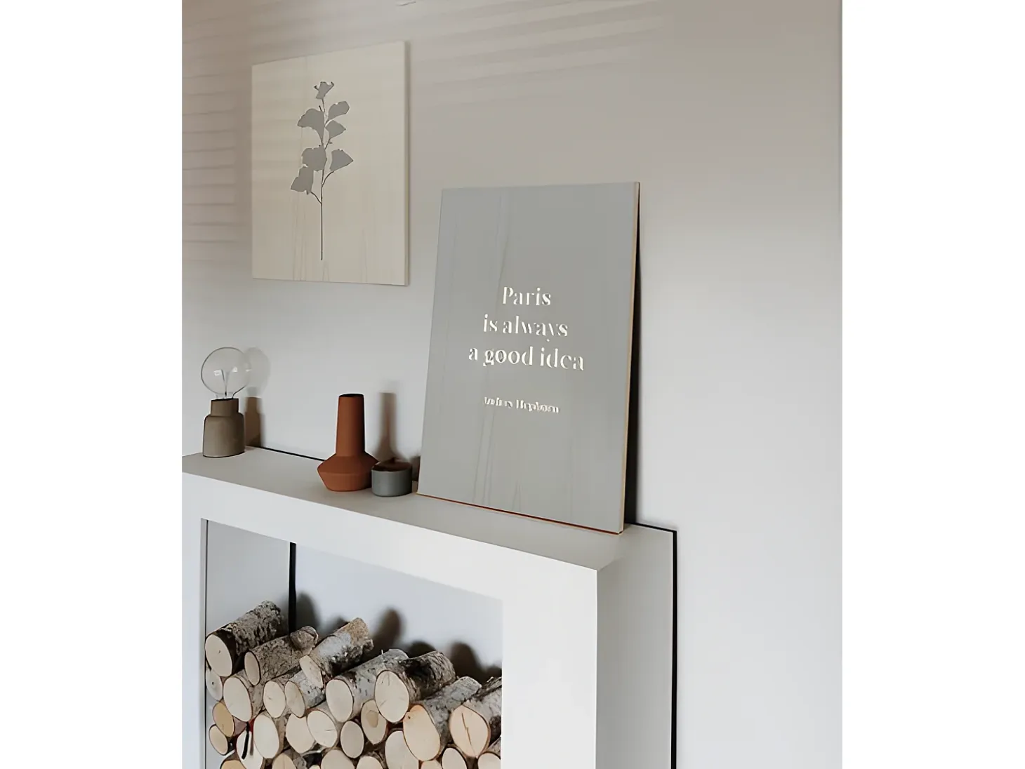Cuadro de madera Blue Plant I